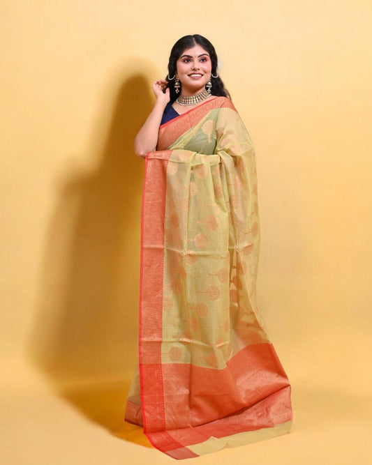 Light Green Banarasi Silk Saree