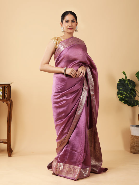 Plain Border Pallu Banarasi Silk Sarees p1